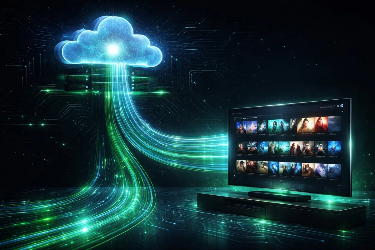 Comment fonctionne l'IPTV - Schéma du flux de données serveur vers télévision